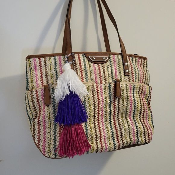 Raphia knitted purse  - Picture 3 of 8